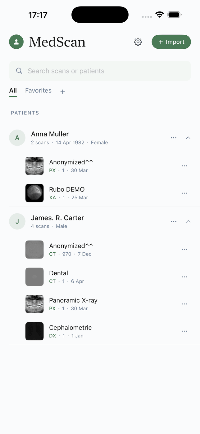 Интерфейс проекта «Медицинский DICOM-viewer»